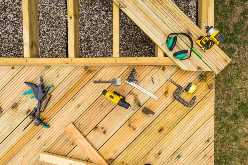 Deck construction project image